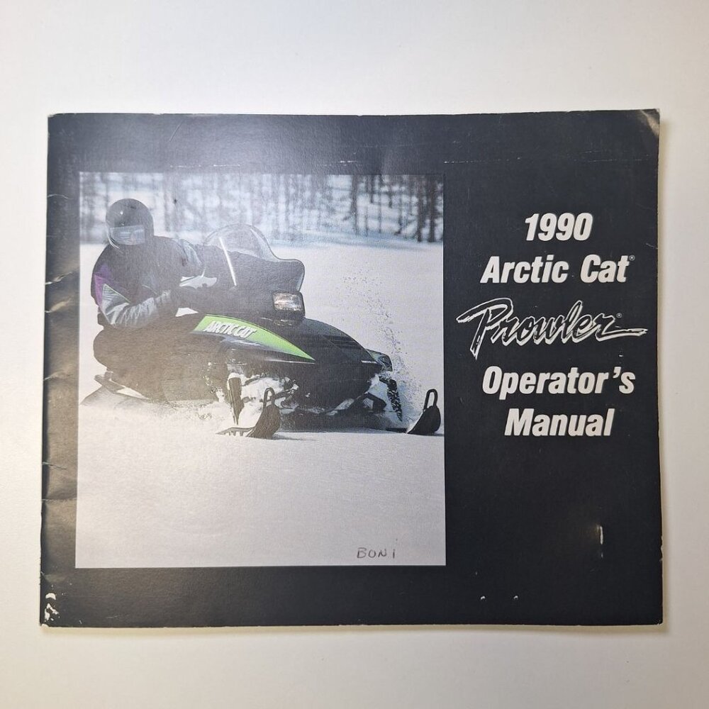 Arctic Cat Prowler Manual‎ Book 1990 Operator Vintage Snowmobile Sled USA Guide